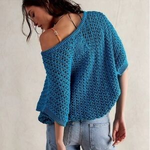 We The Free Teal Knit Sweater tee, Sophia